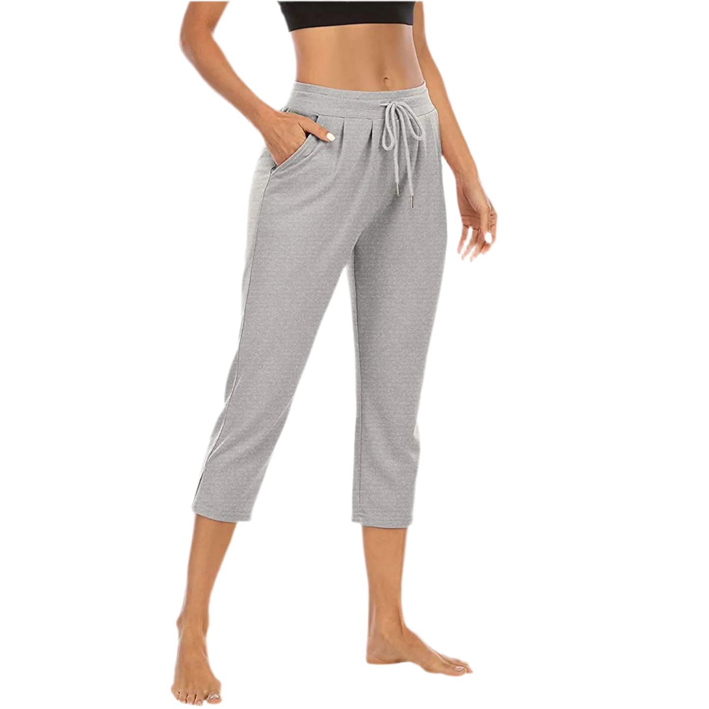 Högmidjade lösare leggings 3/4 längd