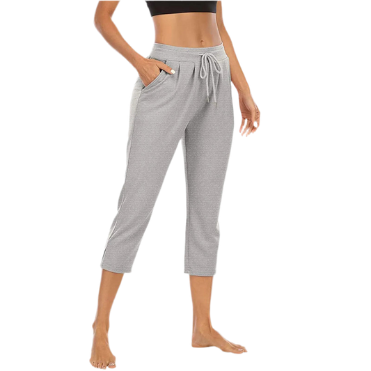 Högmidjade lösare leggings 3/4 längd