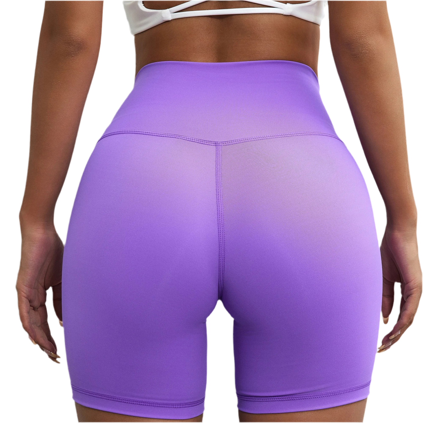 Högmidjade träningsshorts för yoga, gym och kondition.