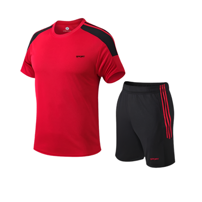 Tränings-set för herr med shorts och t-shirt
