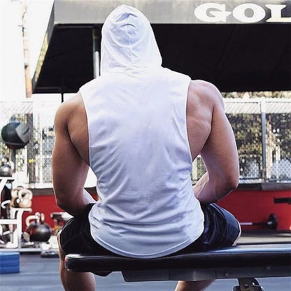 Gymhoodie ärmlös med luva fitnessguys