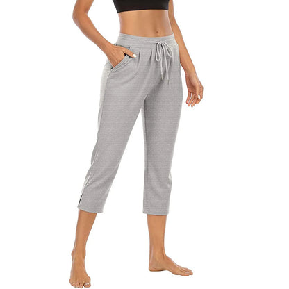 Högmidjade lösare leggings 3/4 längd