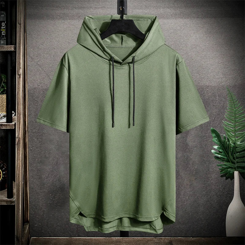 T-shirt med luva
