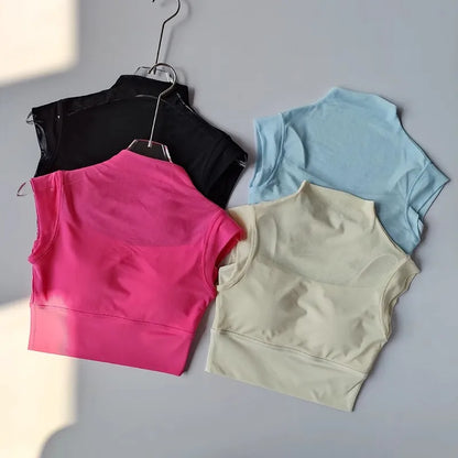 Mesh Crop-top för Yoga, Gym mm