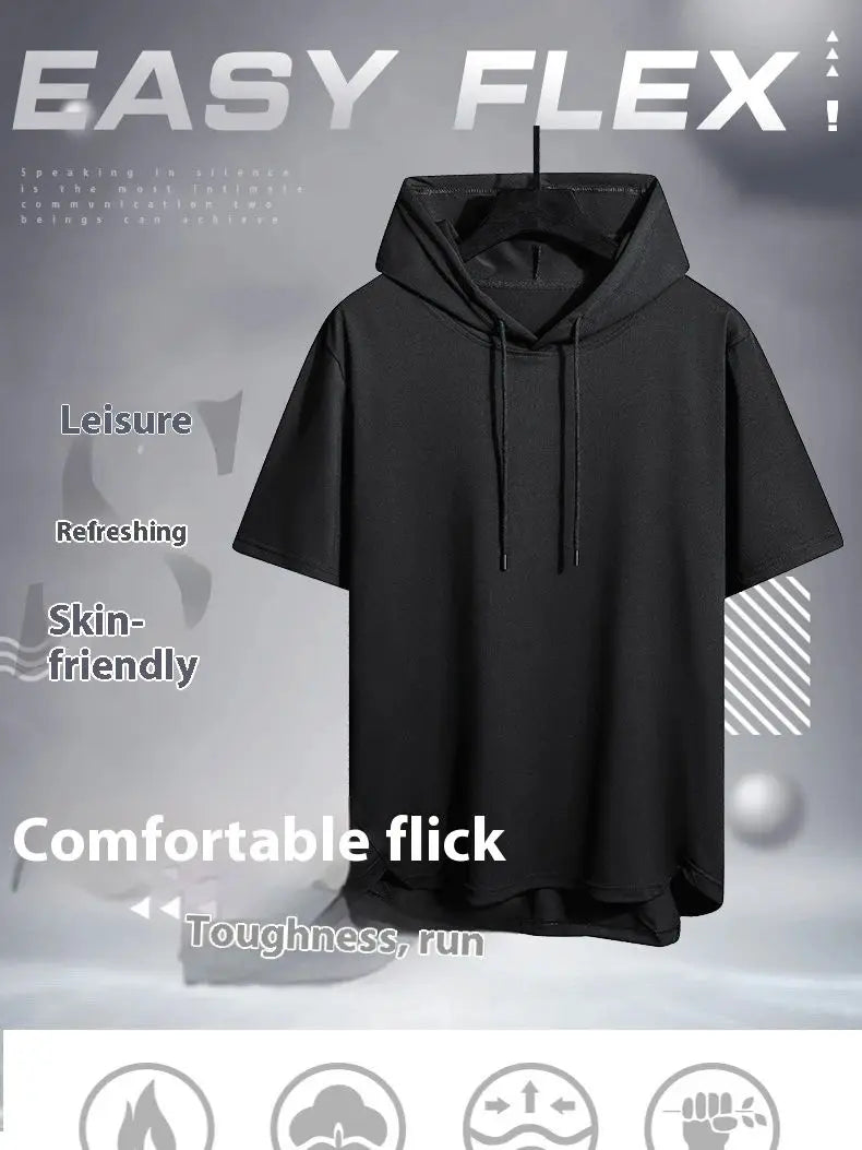 T-shirt med luva