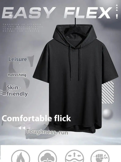 T-shirt med luva