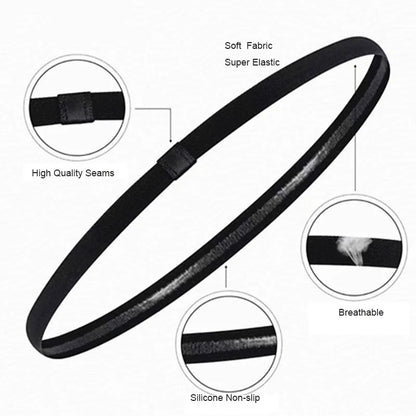5-pack tunna hårband för gym, löpning & yoga mm.