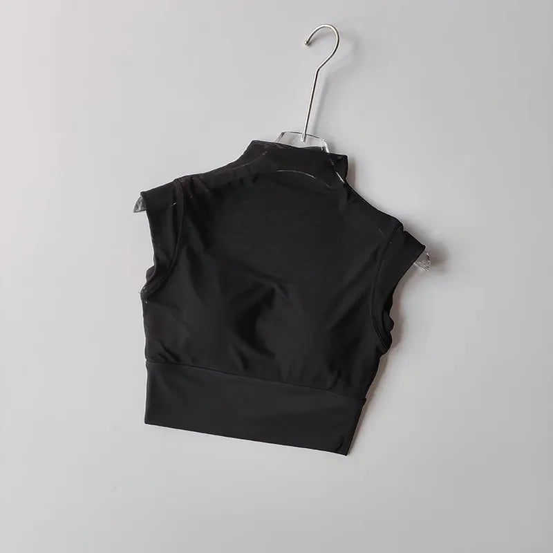Mesh Crop-top för Yoga, Gym mm