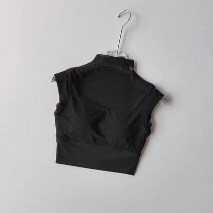 Mesh Crop-top för Yoga, Gym mm