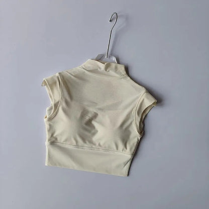 Mesh Crop-top för Yoga, Gym mm