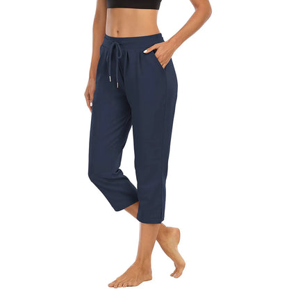 Högmidjade lösare leggings 3/4 längd