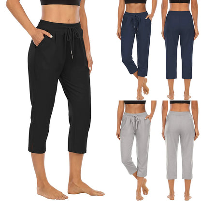 Högmidjade lösare leggings 3/4 längd