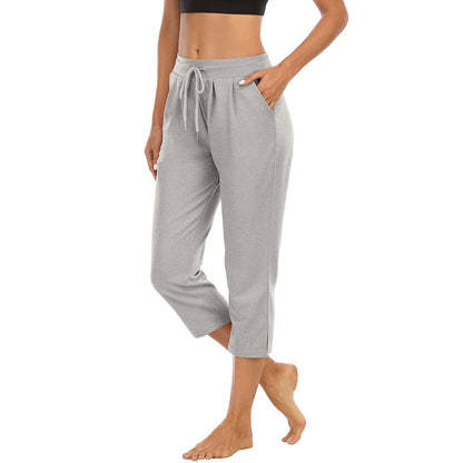 Högmidjade lösare leggings 3/4 längd