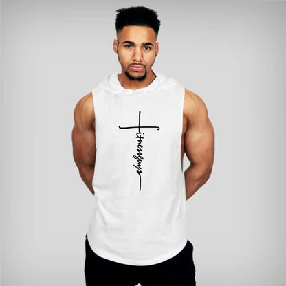Gymhoodie ärmlös med luva fitnessguys