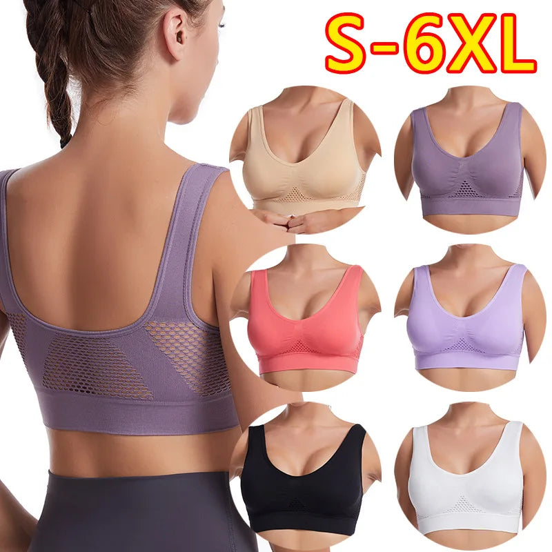 Andningsbar sport-BH med mesh