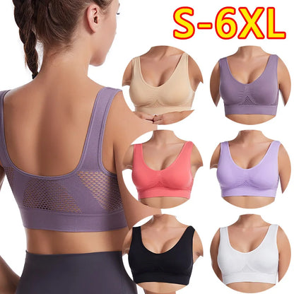 Andningsbar sport-BH med mesh